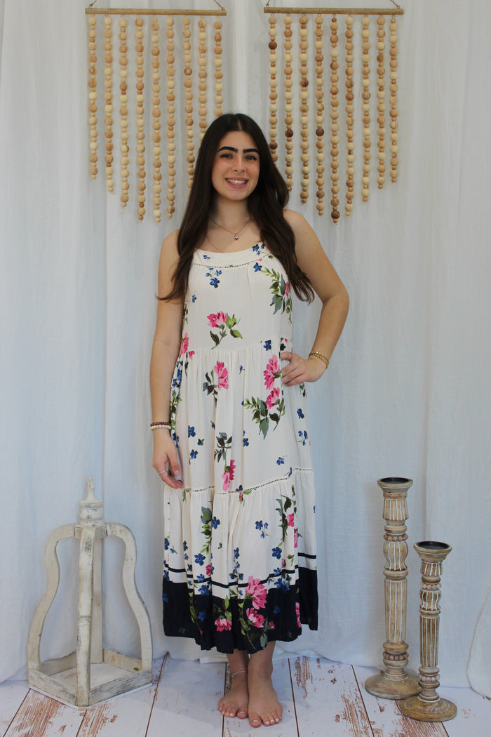 Flower Print Maxi Dress