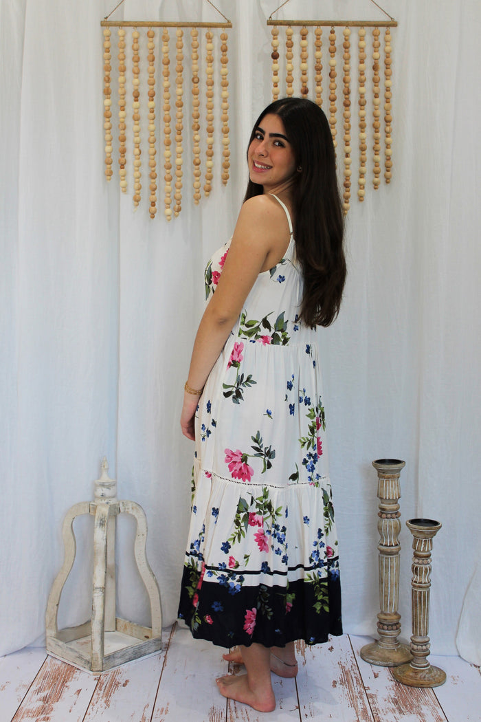 Flower Print Maxi Dress